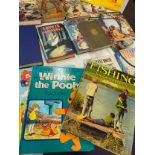 Selection of vintage and later books includes Wonderland tales, Micky mouse etc
