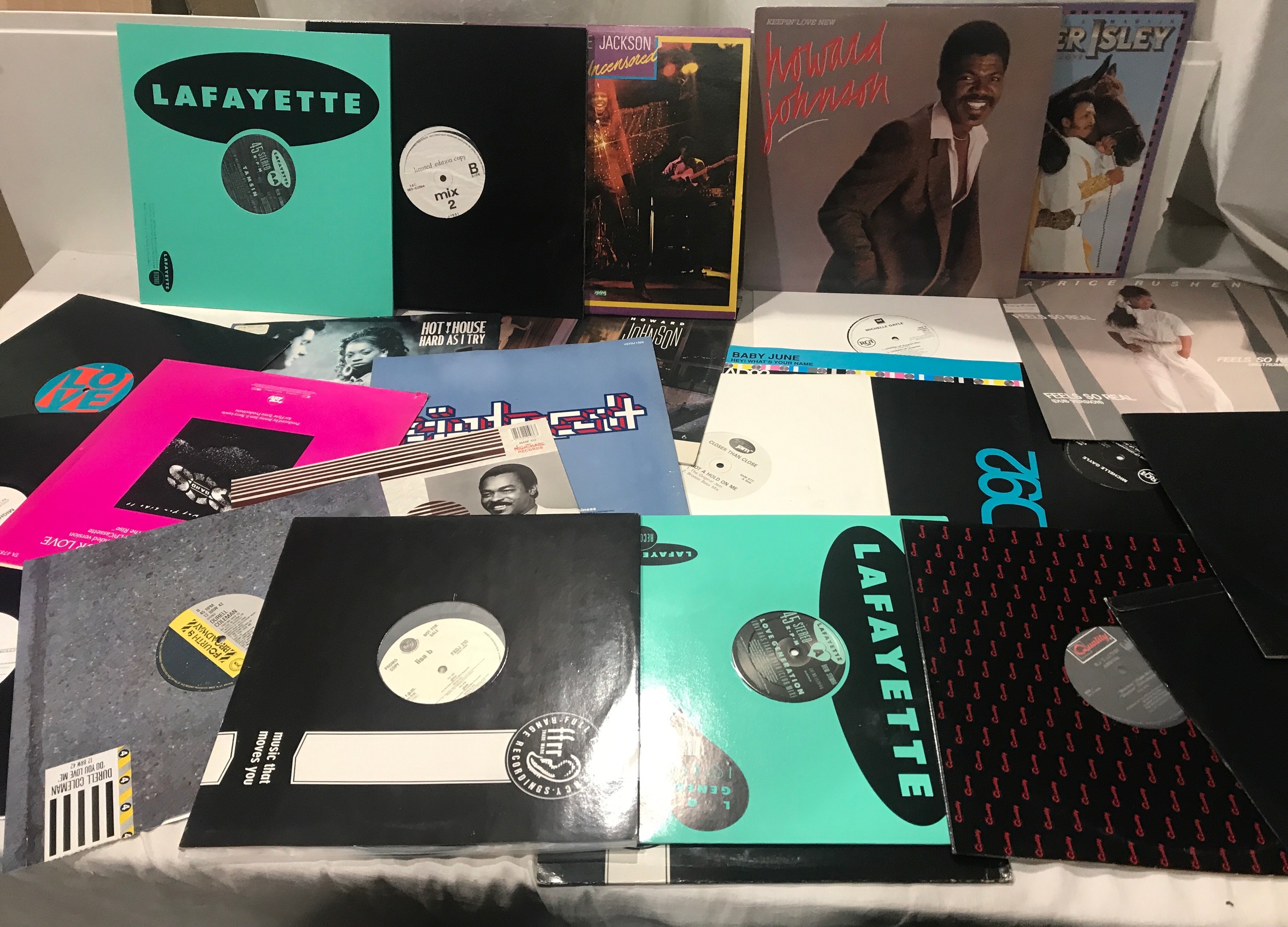 Large selection of 12 inch assorted record singles to include Jasper Isley, Lafayette, Howard