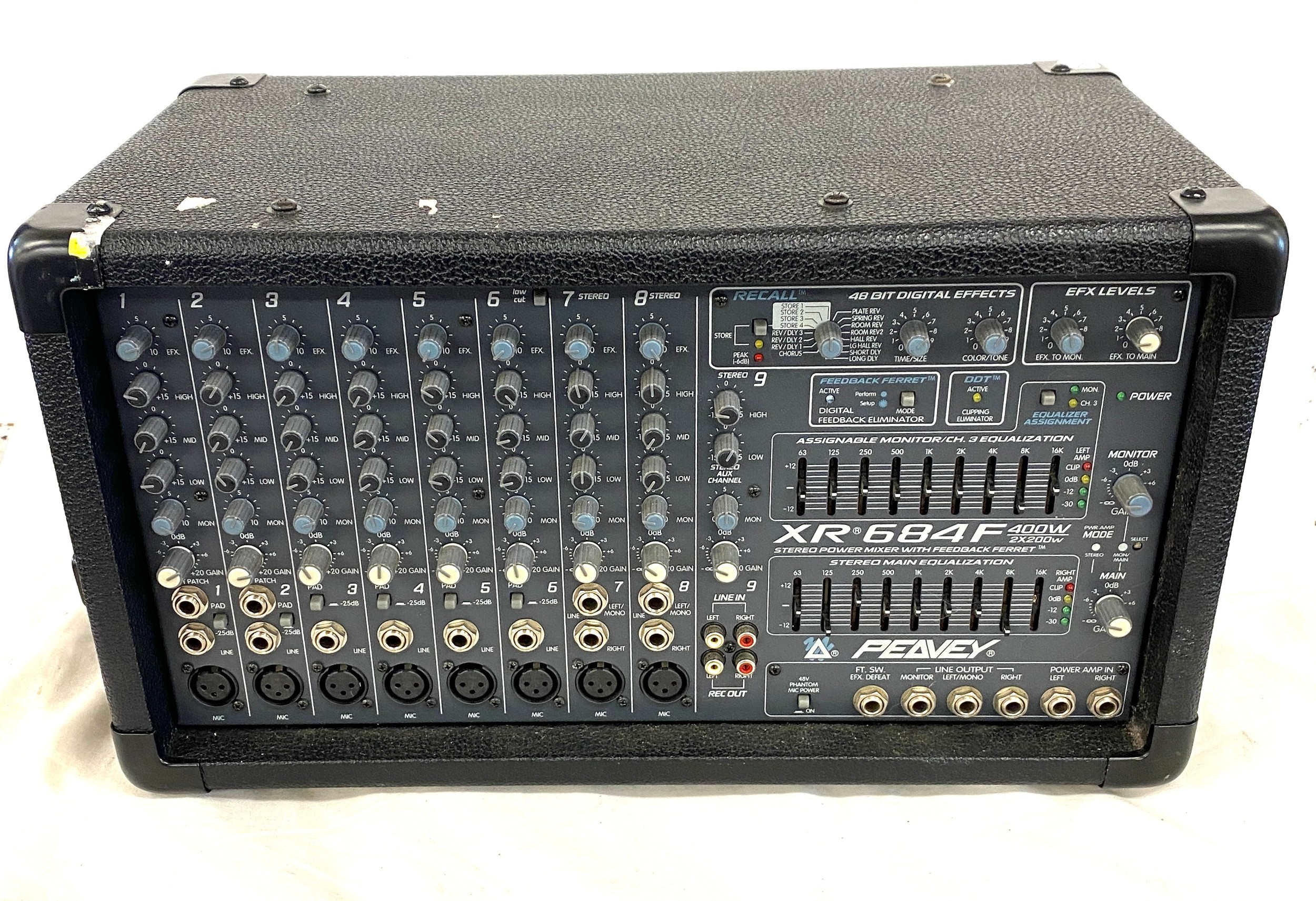 Stereo power mixer with feedback ferret model no XR 684F- untested and no leads