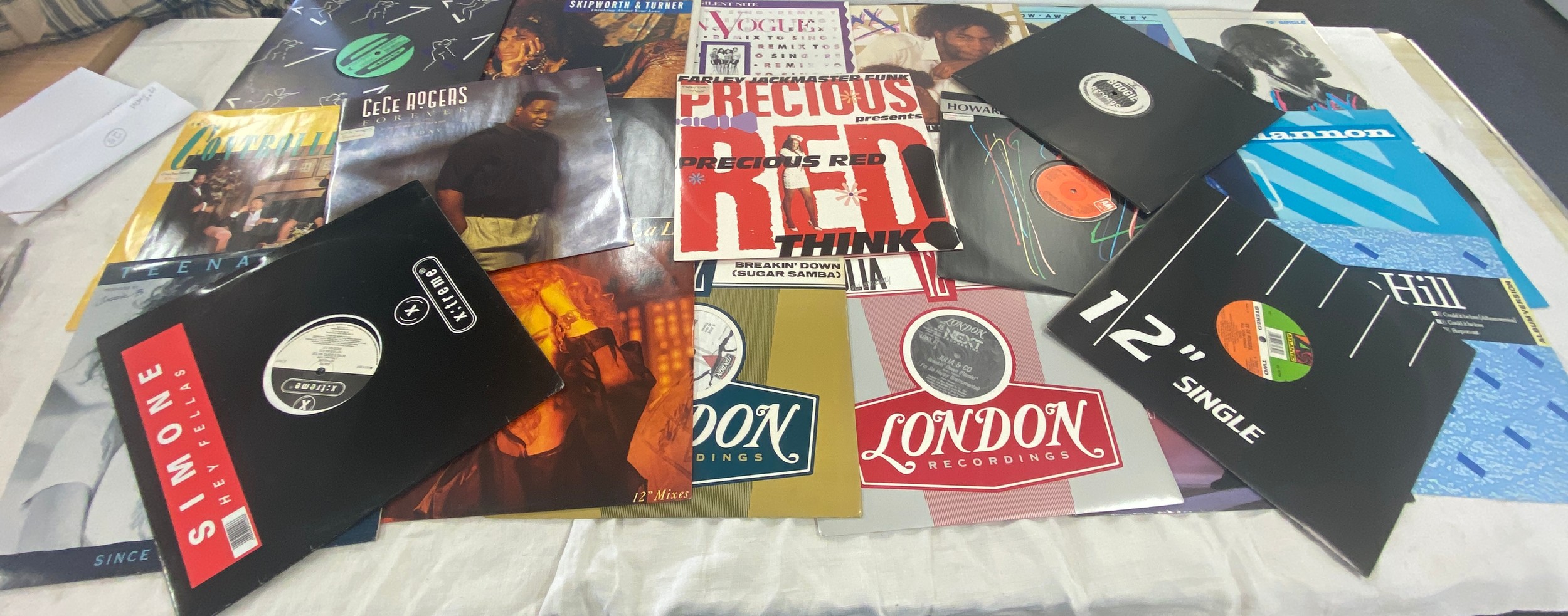 Selection of assorted soul, dance and R&B records includes CeCe rodgers, Tina Maria, The controllers