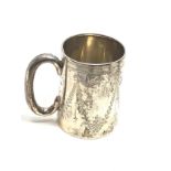 Antique silver christening mug Birmingham silver hallmarks