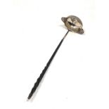 Antique silver & horn handle toddy ladle measures approx 13 ins long