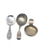 3 silver tea caddy spoons