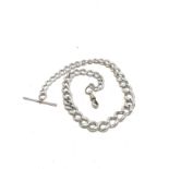 Antique silver albert watch chain weight 47g