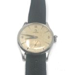 OMEGA gents vintage wristwatch 17 jewel calibre 266 manual wind the watch is ticking engraved
