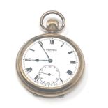 Antique gold plated Vertex open face pocket watch the watch is ticking missing glass