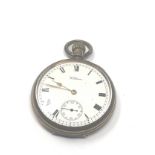 Antique gold plated Waltham open face pocket watch the watch is ticking