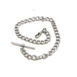 Antique silver albert watch chain weight 40g