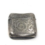 Antique silver vesta case