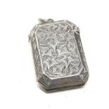 Antique silver vesta case