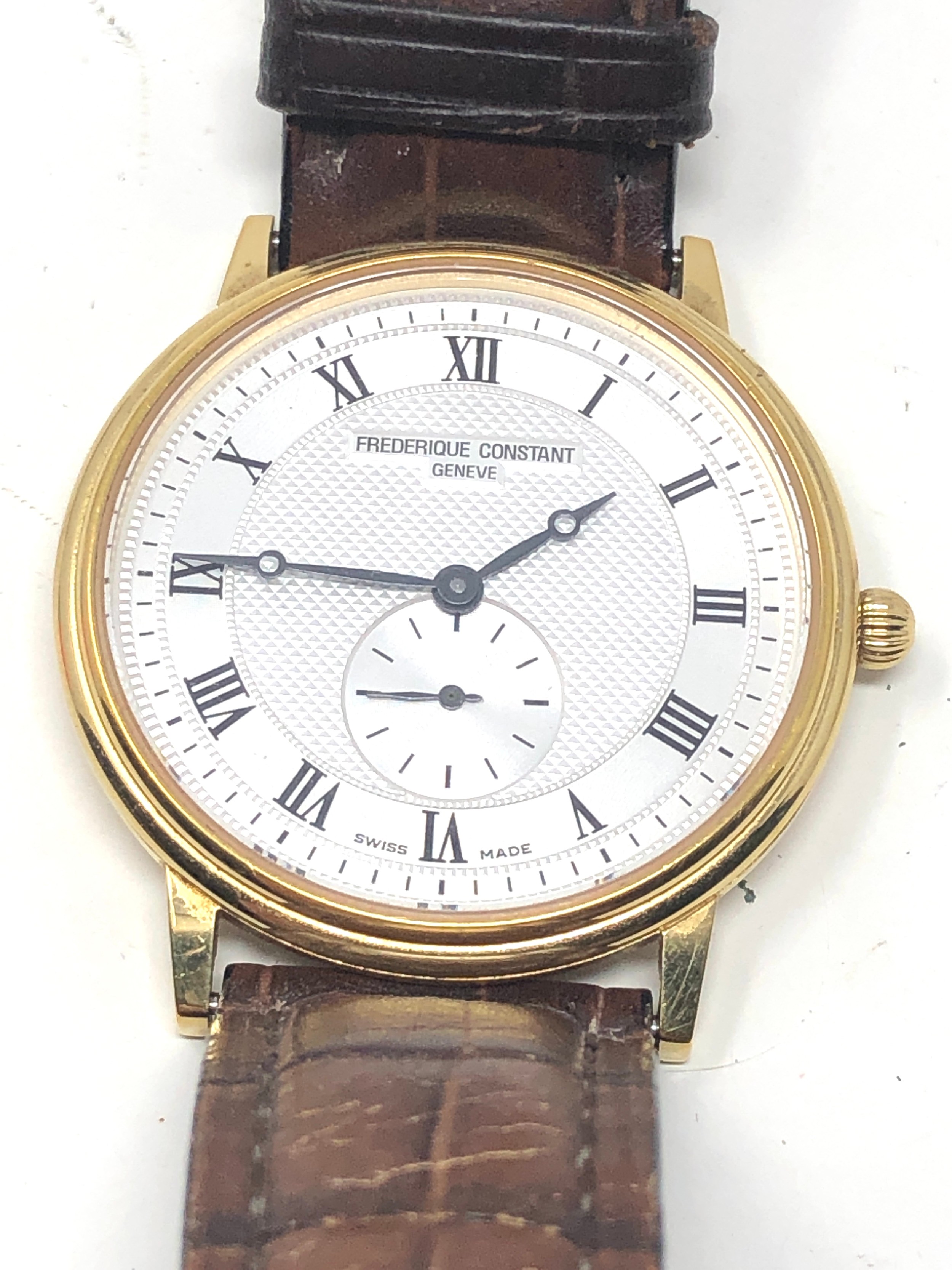 Gents Frederique Constant Geneve Quartz wristwatch will need replacement battery