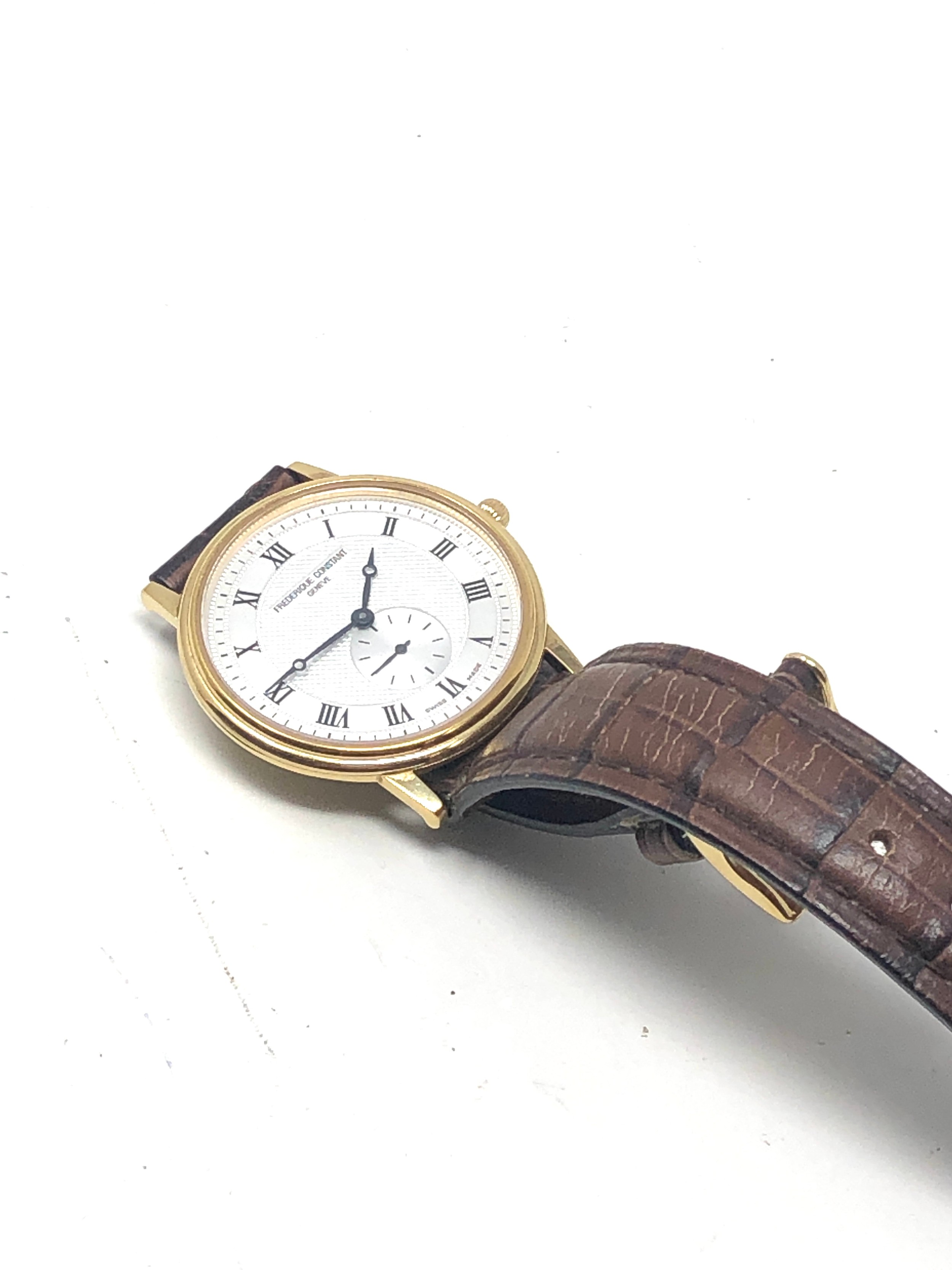 Gents Frederique Constant Geneve Quartz wristwatch will need replacement battery - Image 4 of 4