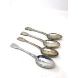 4 georgian silver table spoons