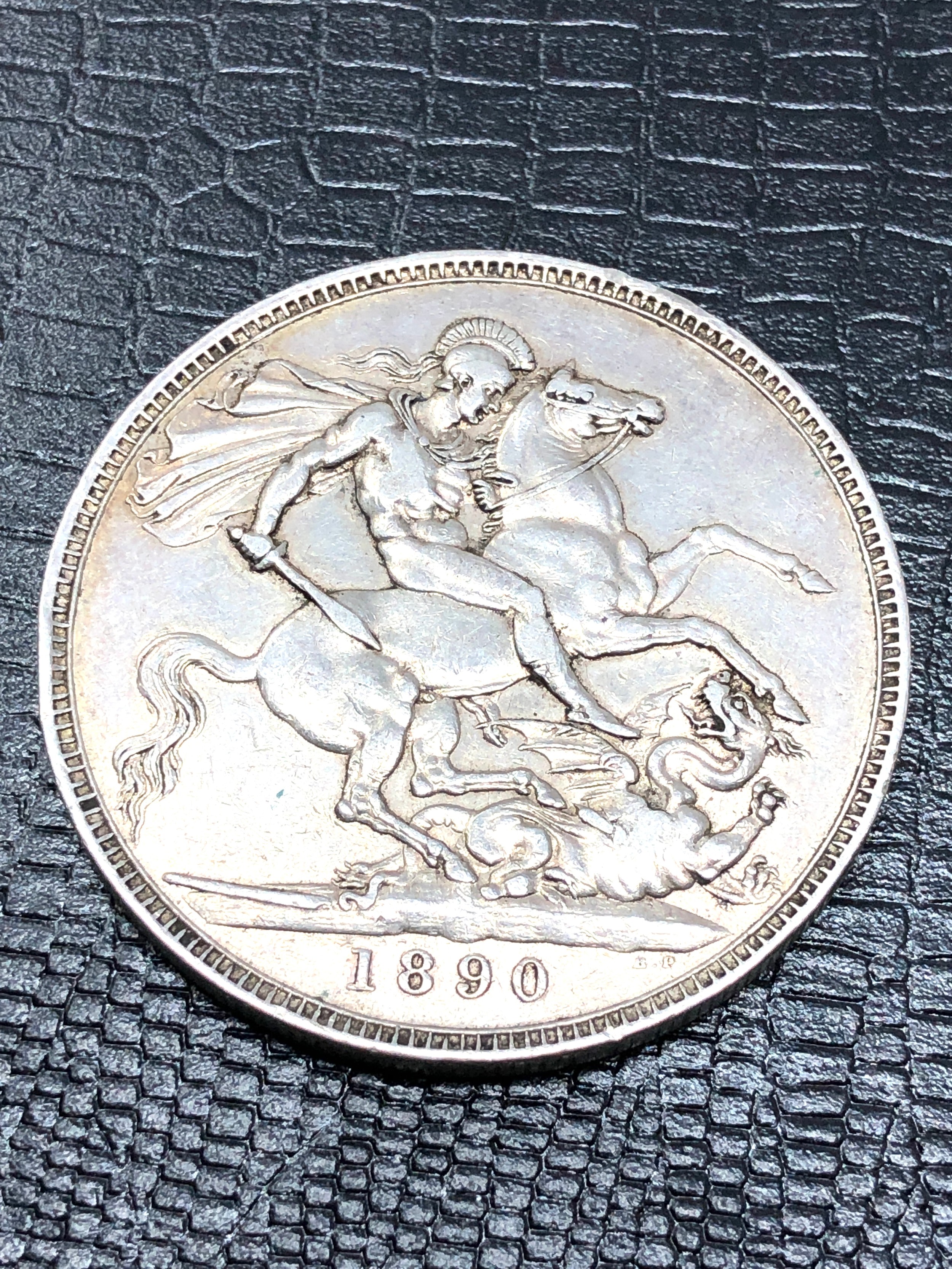 1890 Queen Victoria Silver Crown - Image 2 of 2