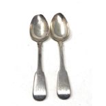 2 georgian silver table spoons