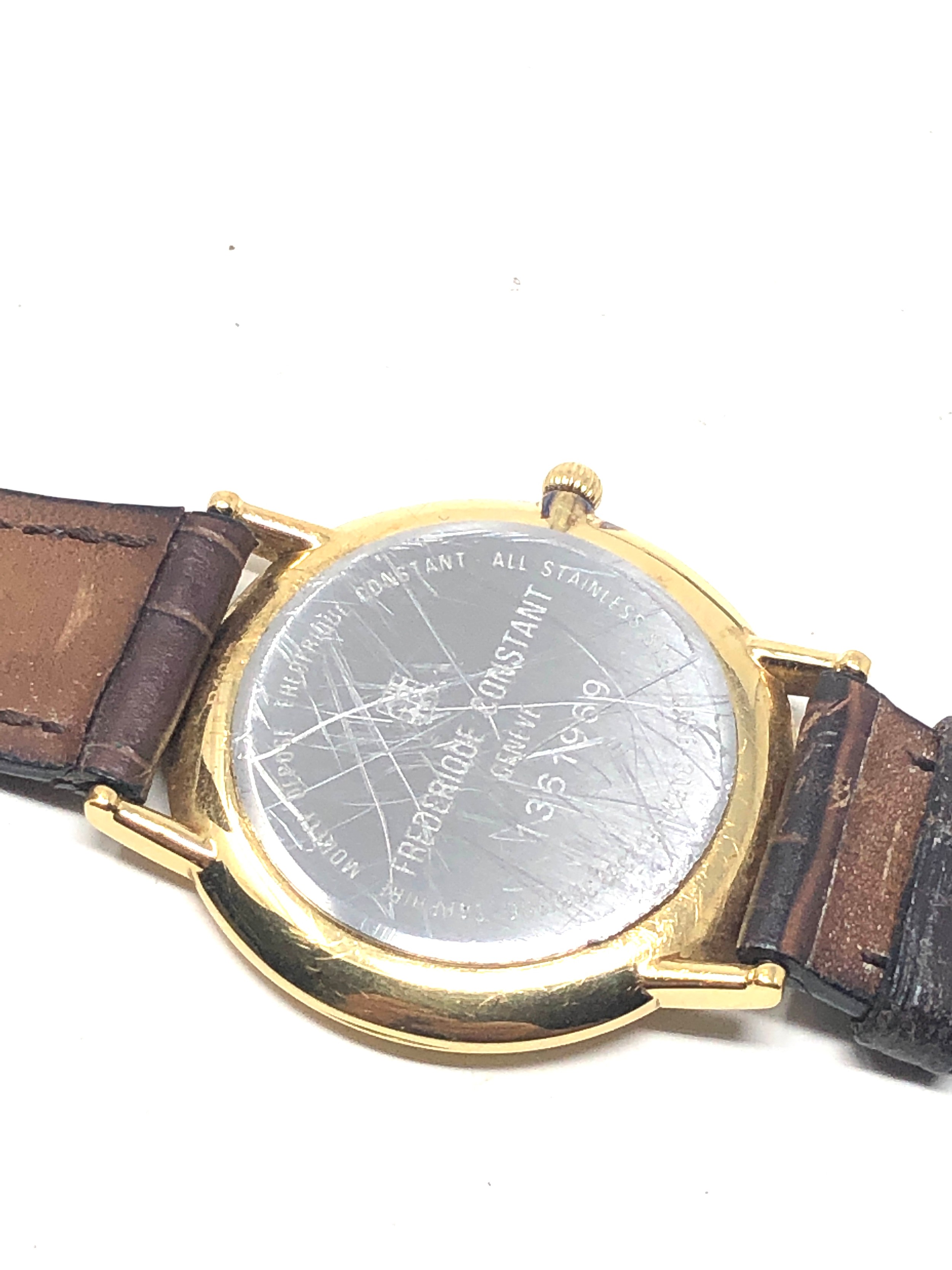 Gents Frederique Constant Geneve Quartz wristwatch will need replacement battery - Image 3 of 4