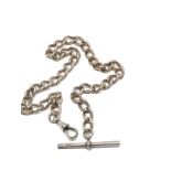 Antique silver albert watch chain weight 36g