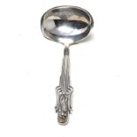 Arts & crafts design silver ladle