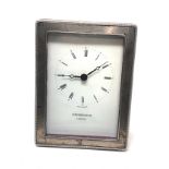 Vintage silver framed connoisseur london clock