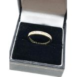 14ct gold clear gemstone channel setting eternity ring (2g)