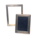 2 vintage silver picture frames largest measures approx 21cm by 16cm