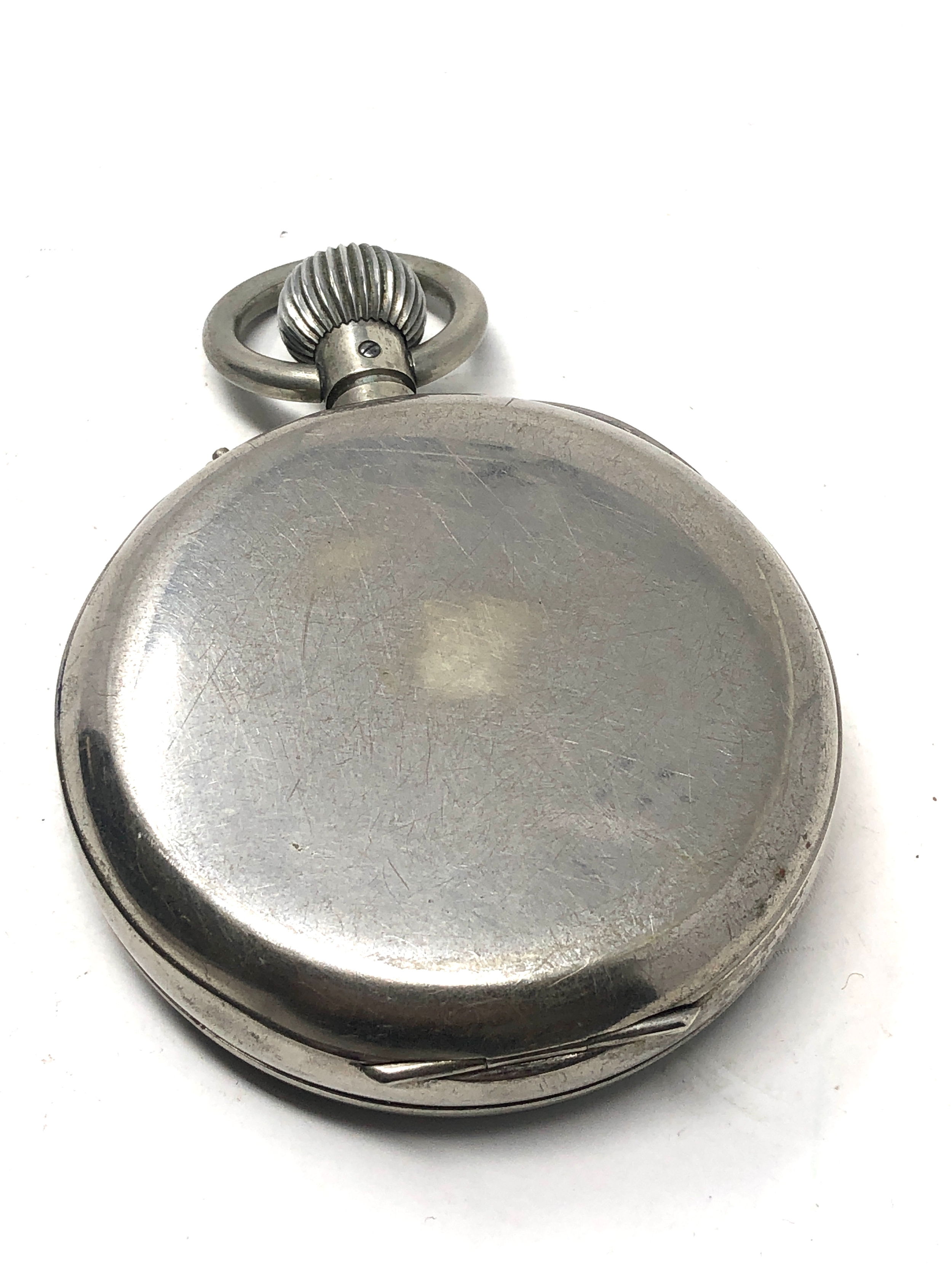 Antique 8 day goliath pocket watch the watch is ticking - Image 2 of 3