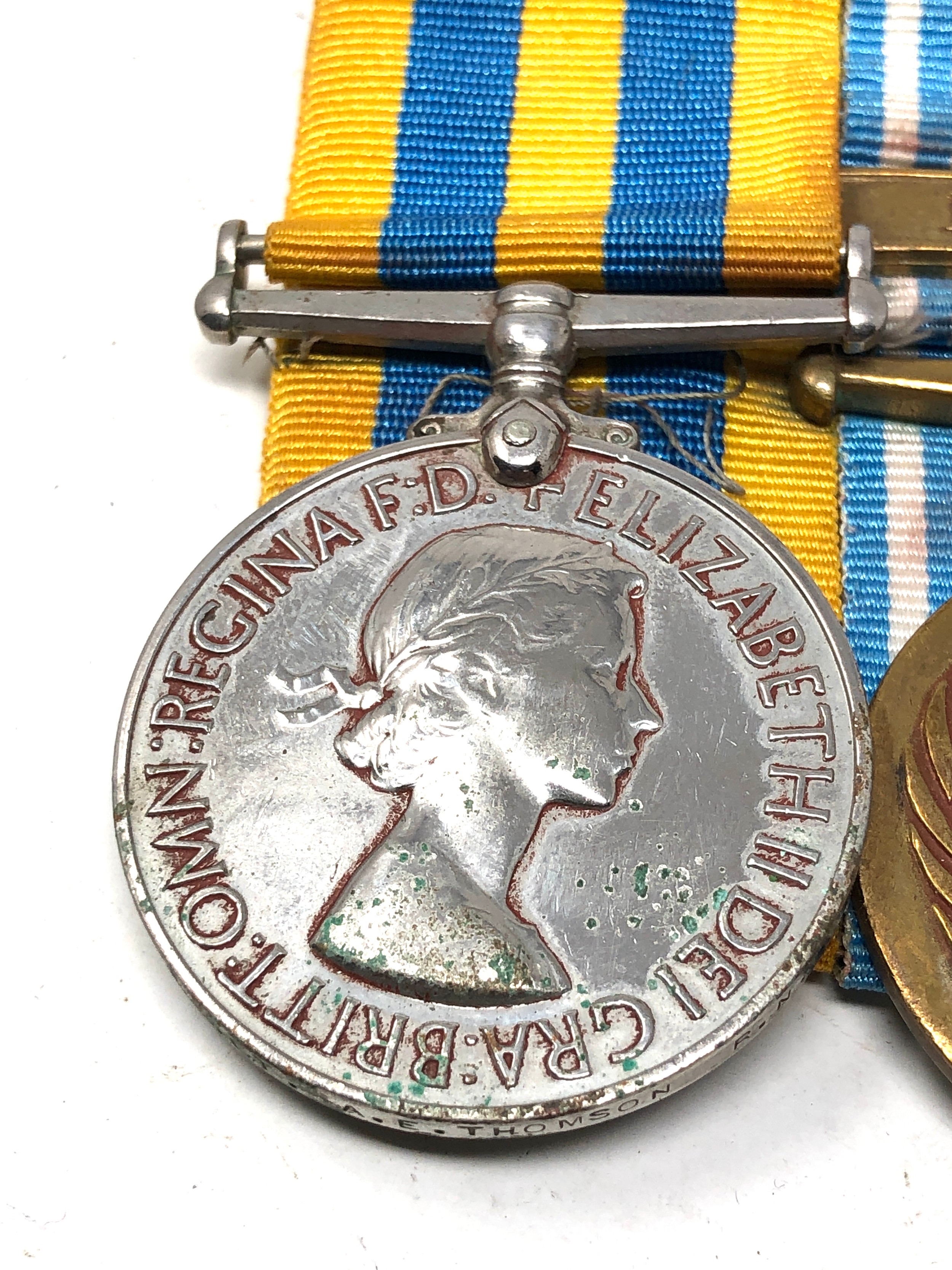 ER.11 mounted Korea medal pair to a/s .lt A.E THOMPSON R.N - Image 2 of 4