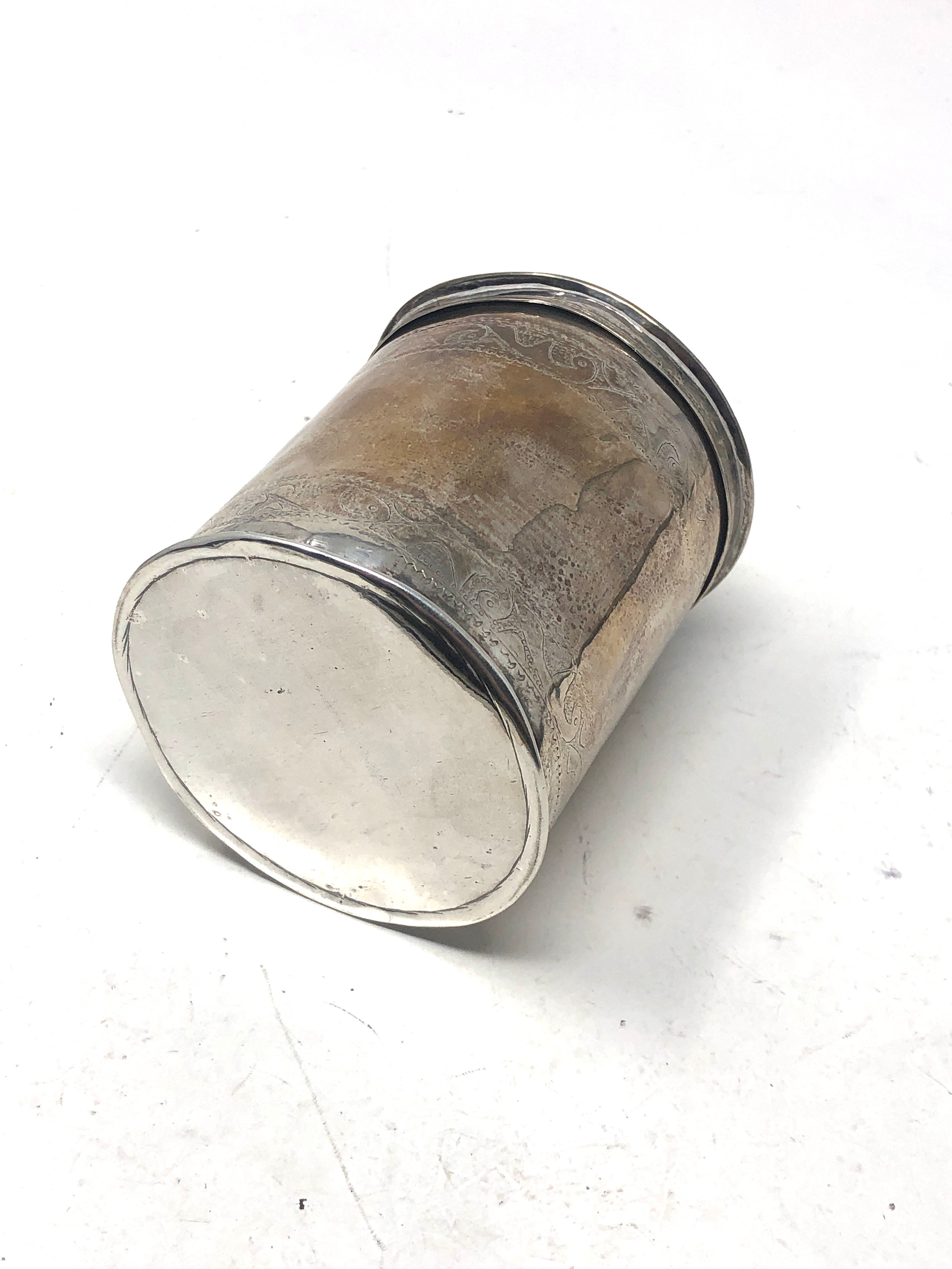 continental silver lidded pot measures approx 7cm dia height 8.5cm xrt tested as 950 silver - Image 3 of 3