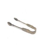 Antique Irish silver sugar tongs weight 45g