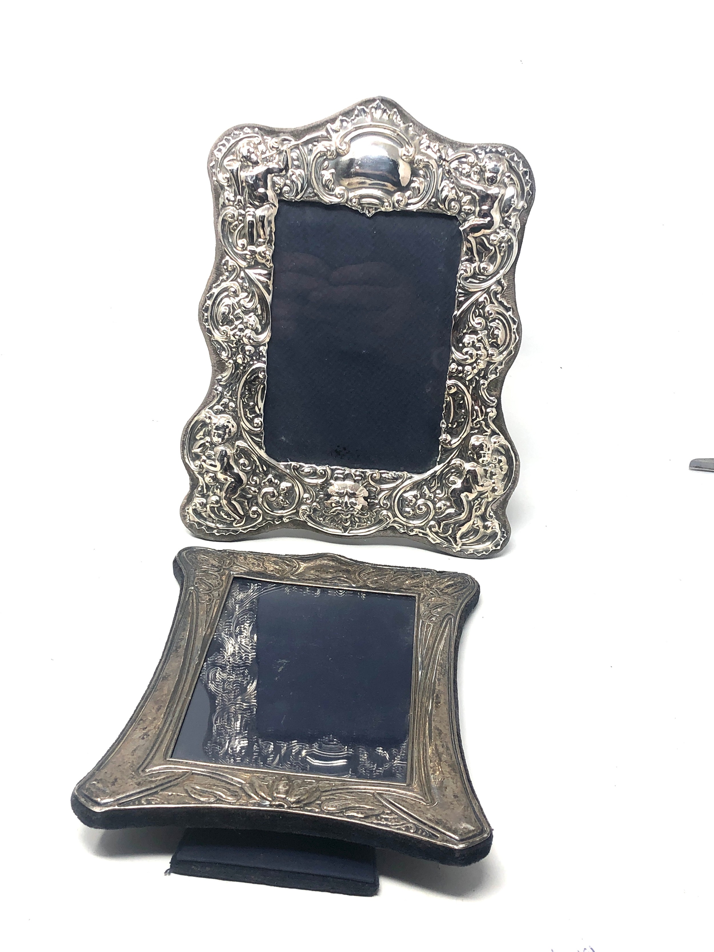 2 vintage silver picture frames largest measures approx 23cm by 18cm - Image 2 of 5