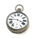 Antique 8 day goliath pocket watch the watch is ticking