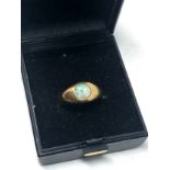 9ct gold opal ring opal cracked a/f weight 4.2g