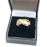 9ct gold vintage snake coil ring (3.2g)