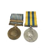 ER.11 r.a.f Korea medal pair to 4070211 l.a.c r.a bradbury r.a.f