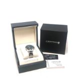 Boxed Gents certina 1888 quartz wristwatch the watch is ticking