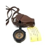 ww1 named officers compass & leather case to capt h.h.w boyes royal engineers labelk giving details