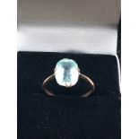 9ct rose gold vintage paste ring (1.4g)