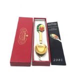 Boxed 2001 A.Michelsen royal copenhagen silver & enamel year spoon