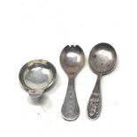 3 silver tea caddy spoons