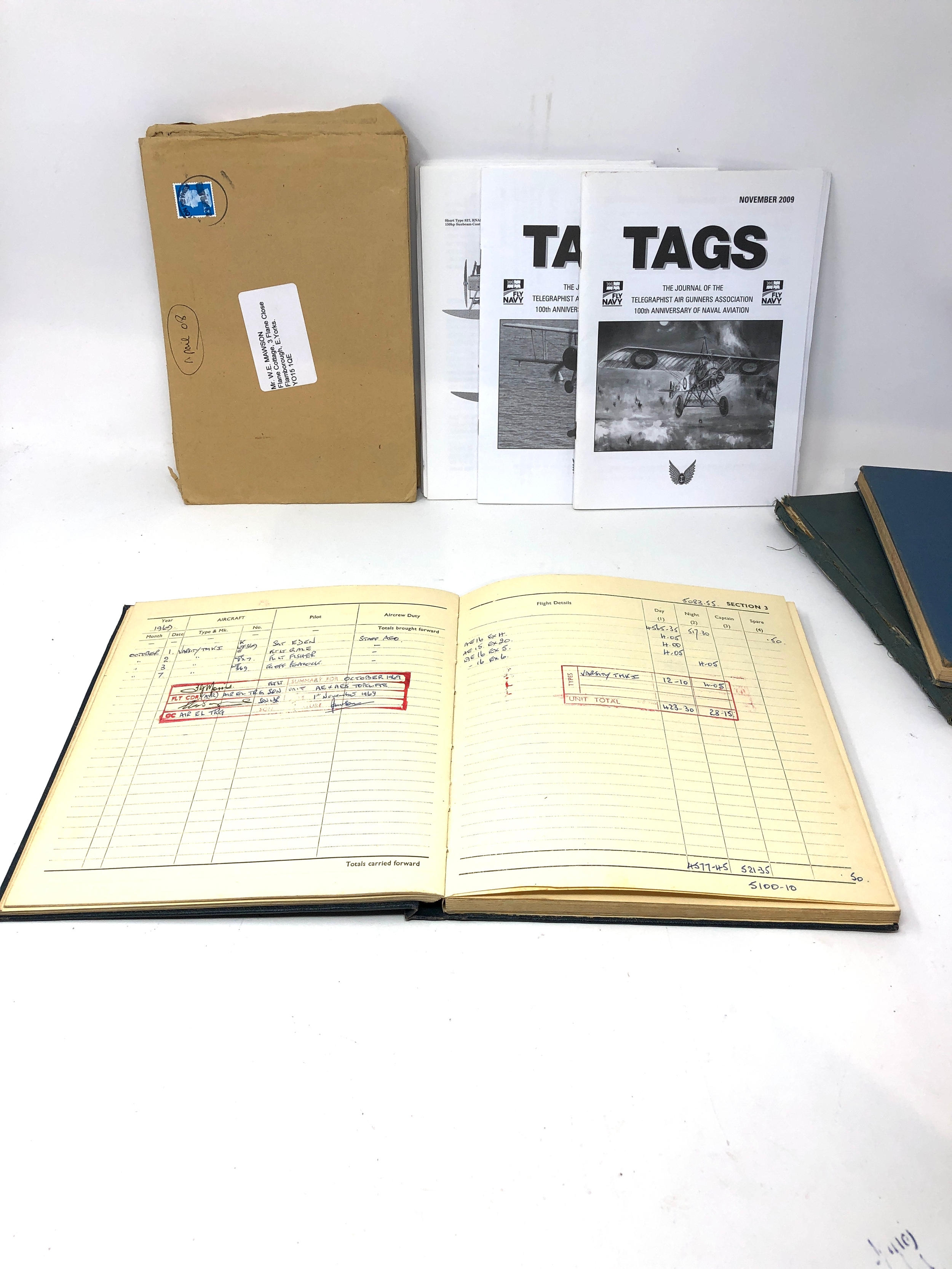 3 raf logbooks relating to sgt w.e mawson + tacs magazines logbooks first entyry 3/4/52 last 27/7/70 - Image 8 of 12