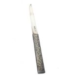 silver letter opener London silver hallmarks