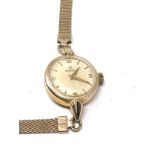 ladies gold plated omega wristwatch cal 244 the watch is ticking