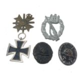 5 WW2 GERMAN MEDALS /BADGES