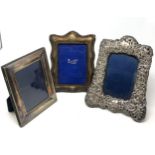 3 silver picture frames