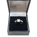 9ct gold diamond ring weight 1.6g 0.15ct diamonds