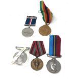 5 military medals inc soviet afghan medal , malta george cross etc