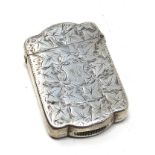 Antique silver vesta case