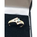 9ct gold stone set ring ring weight 1.5g