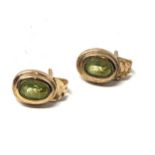 9ct gold peridot earrings weight 1.4g