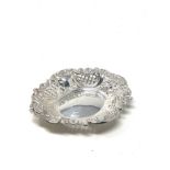 Irish silver sweet dish measures approx 16cm by 12.5cm